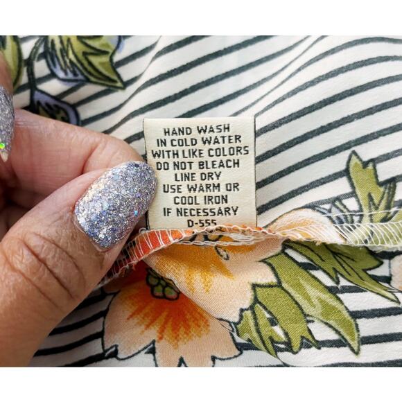 Speed Control NY Floral Print Striped Shorts/Dress Combo Womens Size XL - Picture 8 of 11